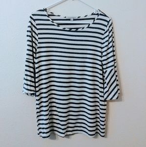Striped top.